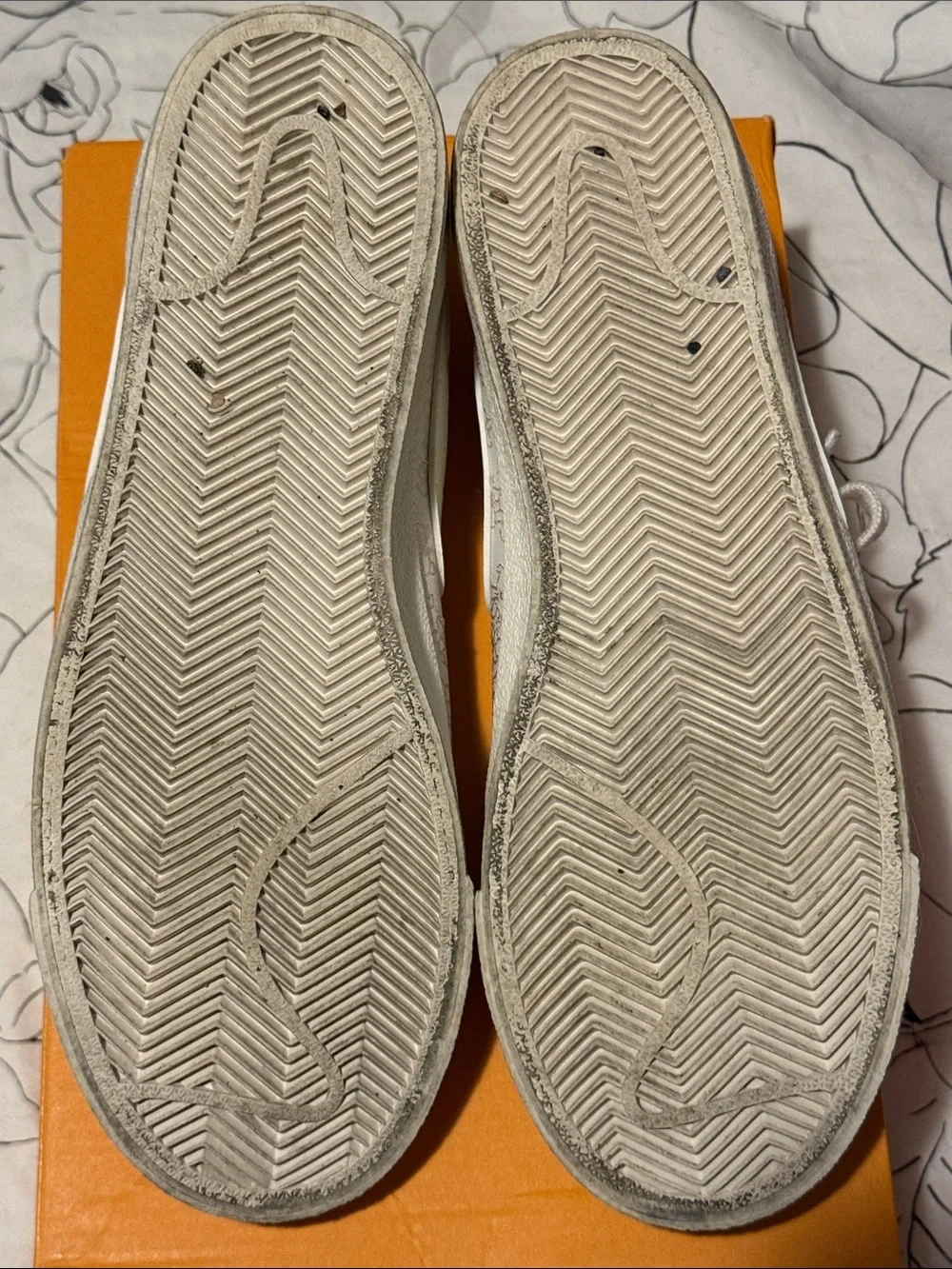 Nike Women's Blazer Low-Top Lace-Pattern Sneakers in Light Gold/Cream